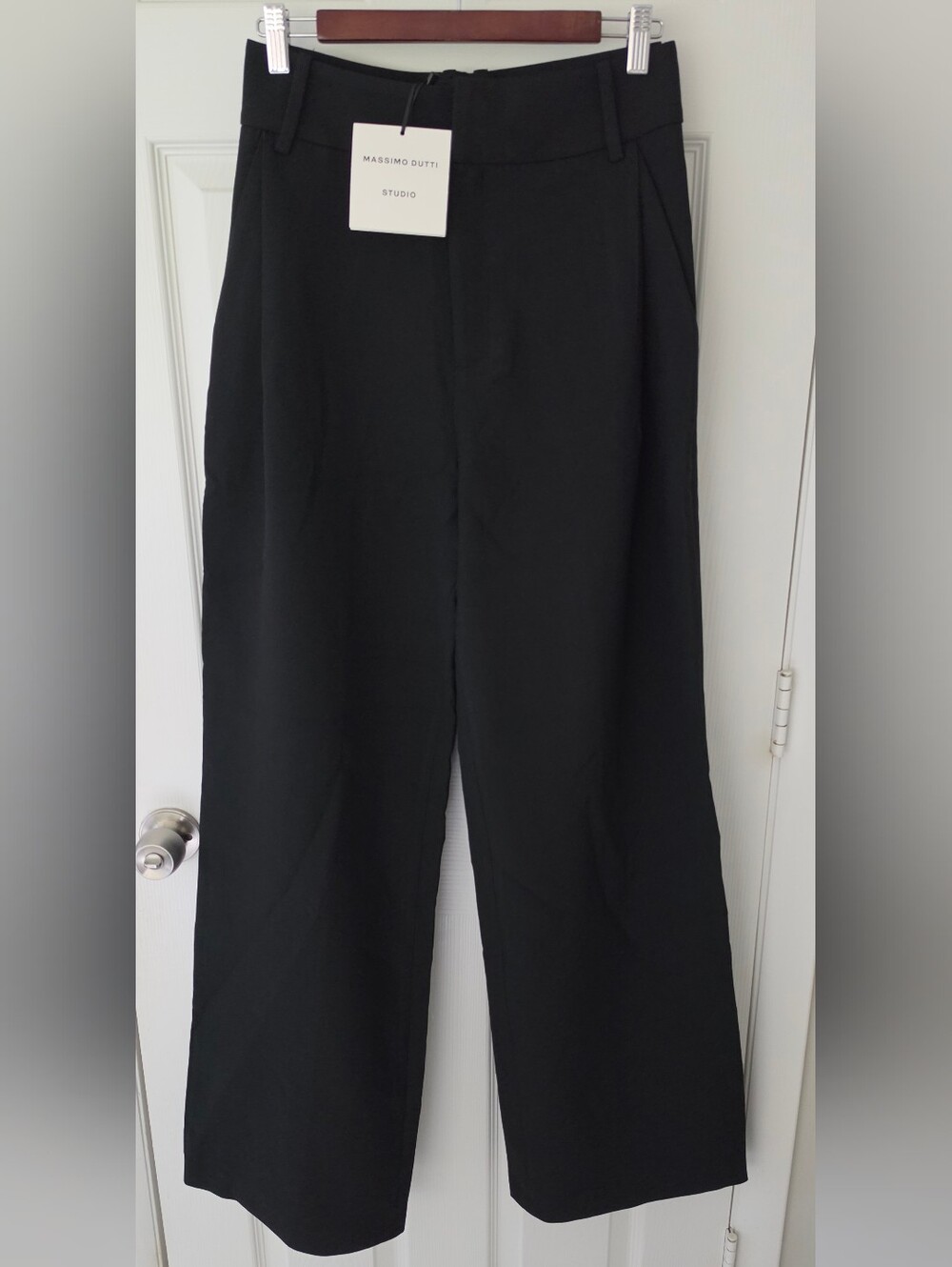 Massimo Dutti Studio Women's Black Pants Trousers Size 6 NWT